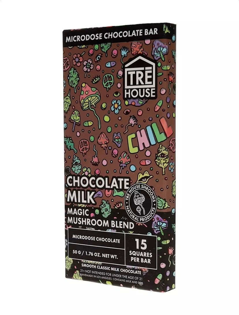 Magic Mushrooms Chocolate Milk Tre House Magic Mushroom Chocolate Bar 50g