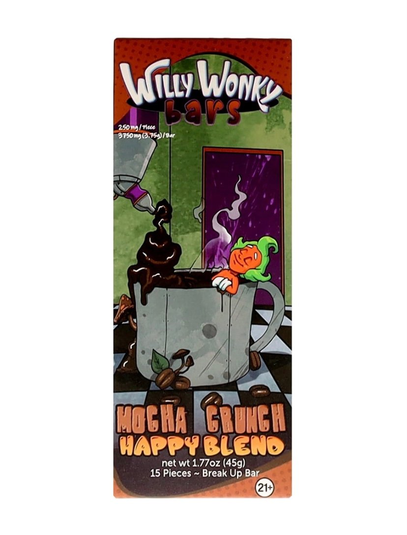 Magic Mushrooms Mocha Crunch Willy Wonky Happy Blend Bars