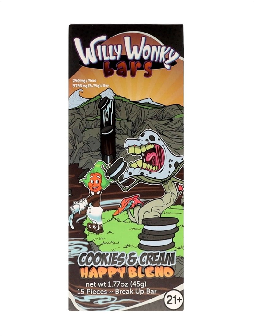 Magic Mushrooms Cookies & Cream Willy Wonky Happy Blend Bars