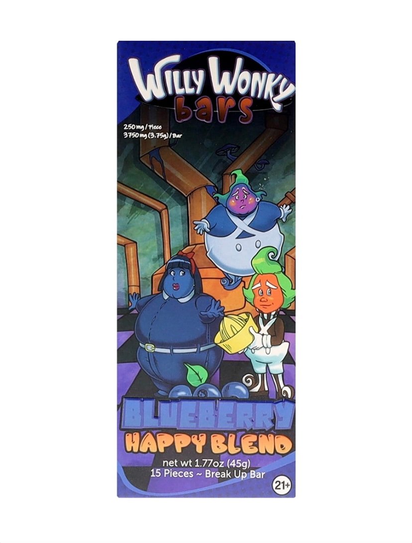 Magic Mushrooms Blueberry Willy Wonky Happy Blend Bars