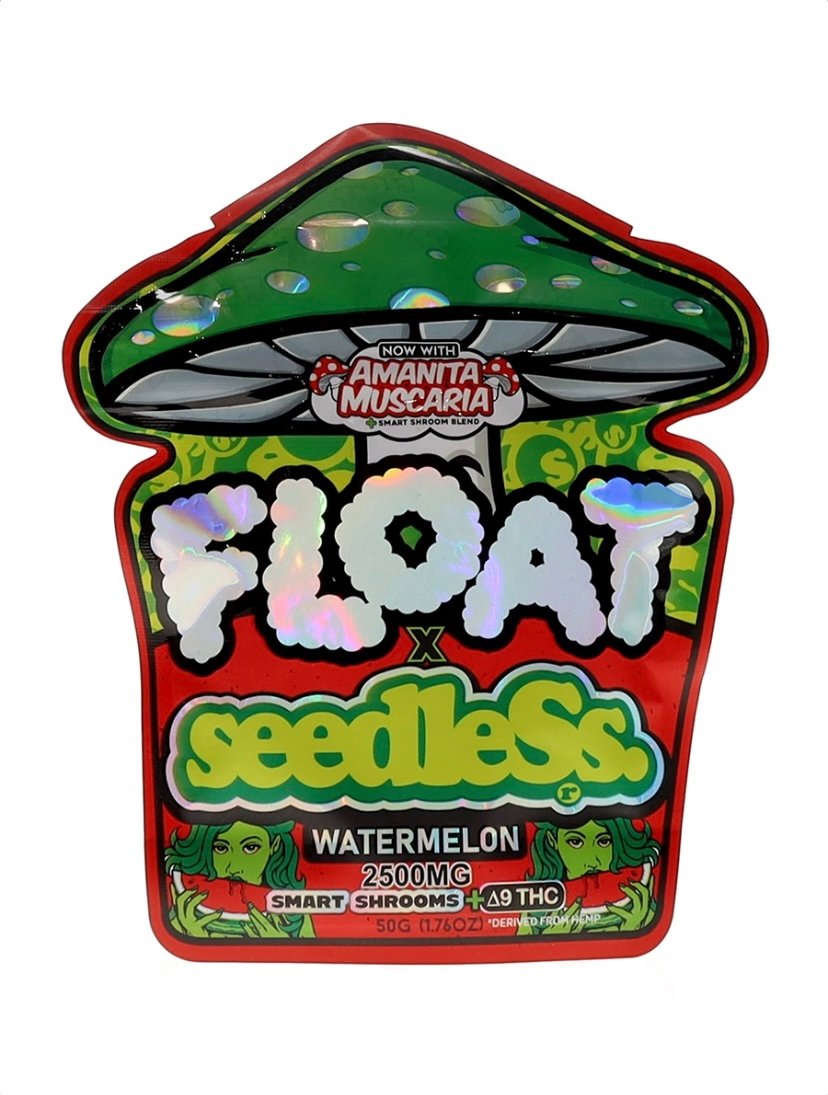 Magic Mushrooms Sedless Watermelon Float Mushroom Gummies + Delta 9 THC