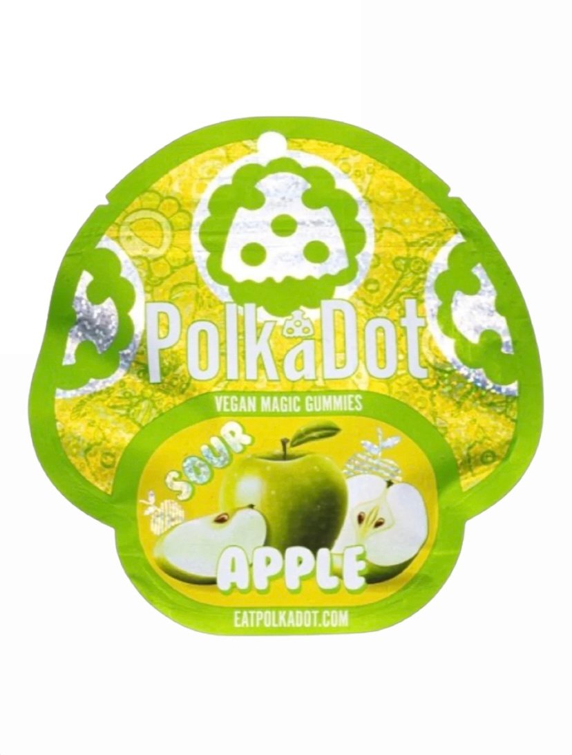 Magic Mushrooms Sour Apple Polkadot Vegan Magic Gummies 4G