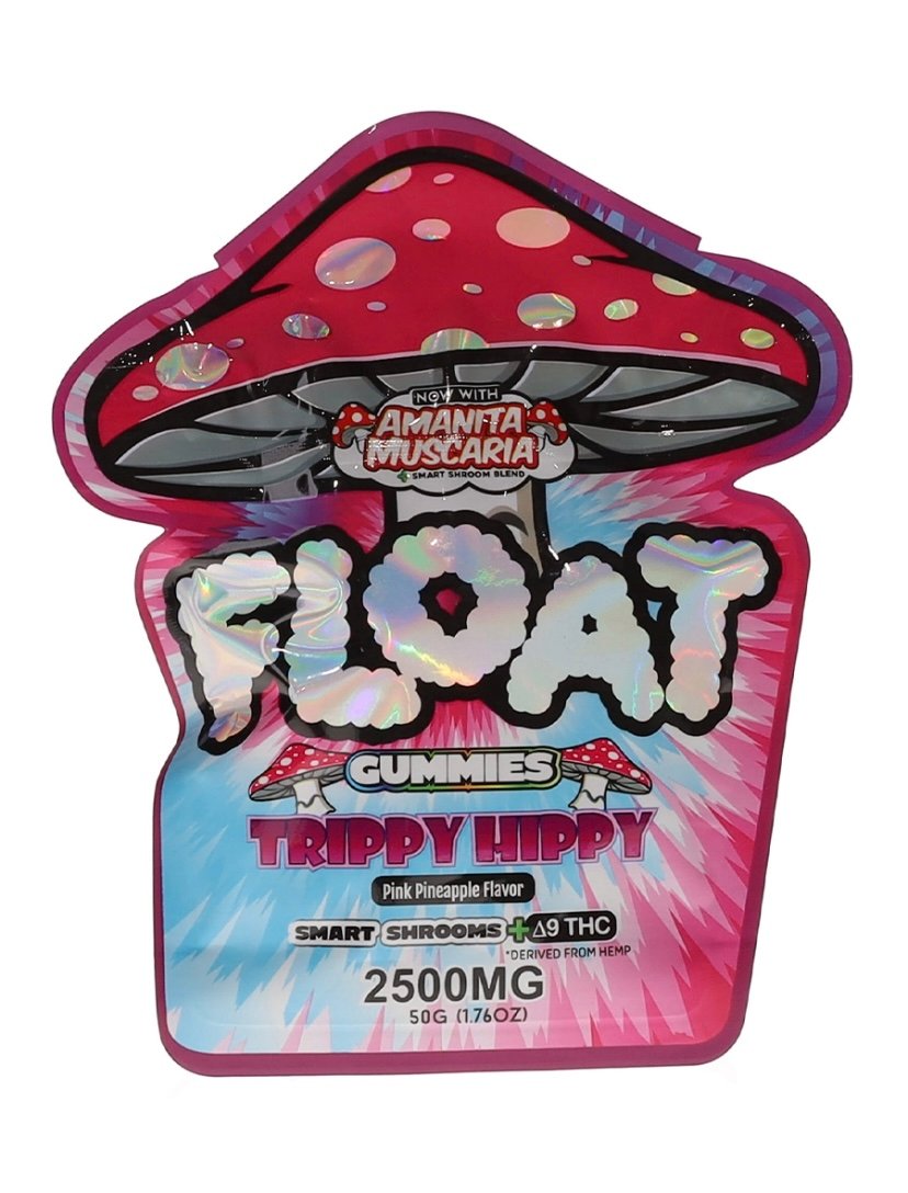 Magic Mushrooms Trippy Hippy Float Mushroom Gummies + Delta 9 THC 2500mg