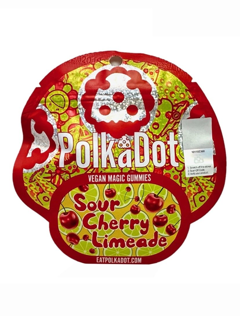 Magic Mushrooms Sour Cherry Limeade Polkadot Vegan Magic Gummies 4G
