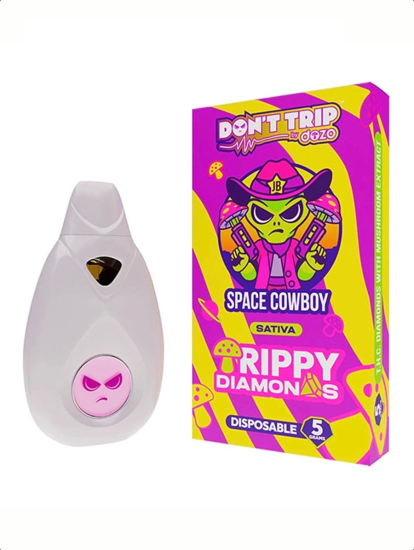 Magic Mushrooms Space Cowboy Dozo Don’t Trip Trippy Diamonds Disposable 5G