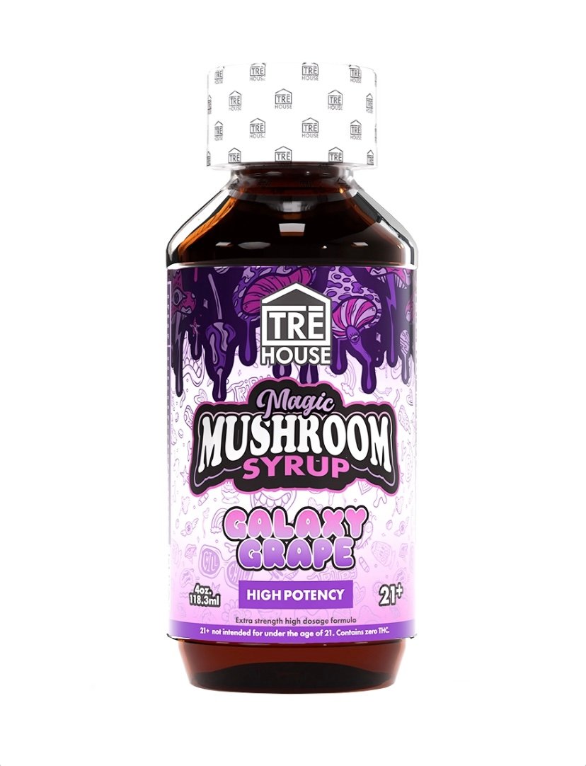 Magic Mushrooms Galaxy Grape Tre House Magic Mushroom Syrup 4oz