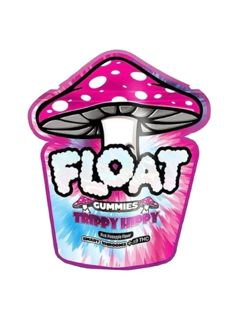 Magic Mushrooms Trippy Hippy Pink Pineapple Float Mushroom Gummies + Delta 9 THC 100mg