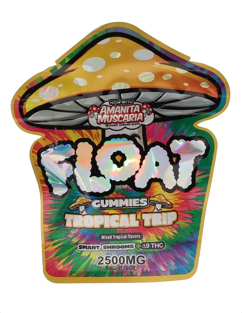 Magic Mushrooms Tropical Trip Float Mushroom Gummies + Delta 9 THC 2500mg