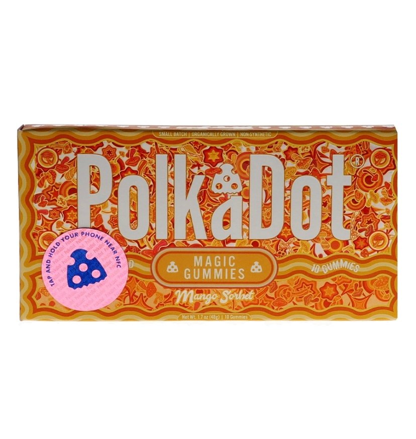 Magic Mushrooms Mango Sorbet PolkaDot Belgian Magic Blend Gummies 4G