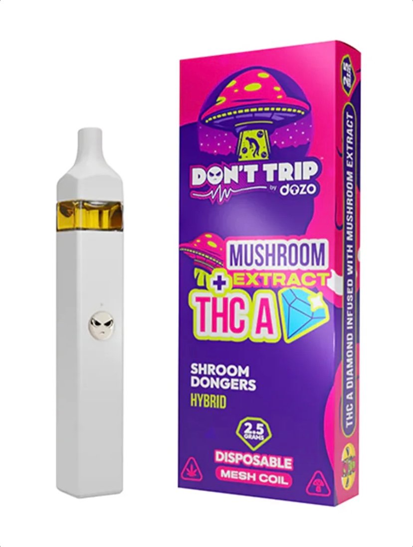 Magic Mushrooms Shroom Dongers Dozo Mushroom Extract + THC-A Disposable 2.5G