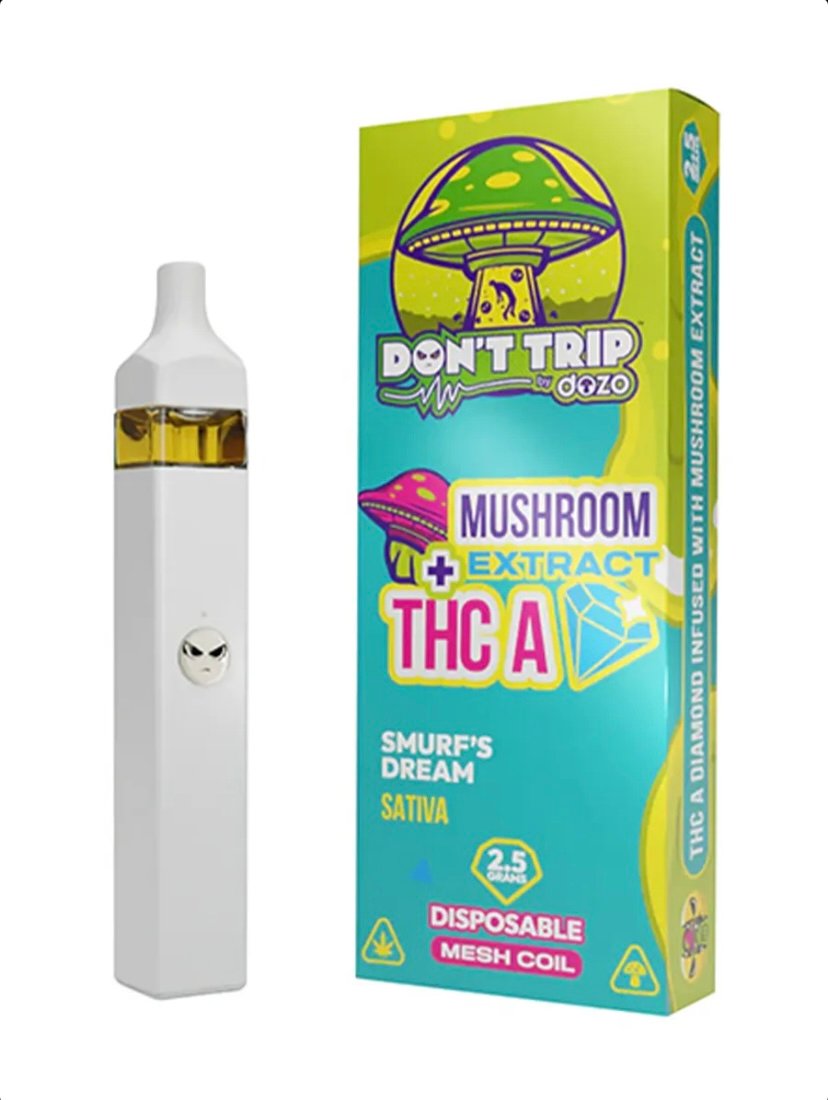 Magic Mushrooms Smurf’s Dream Dozo Mushroom Extract + THC-A Disposable 2.5G