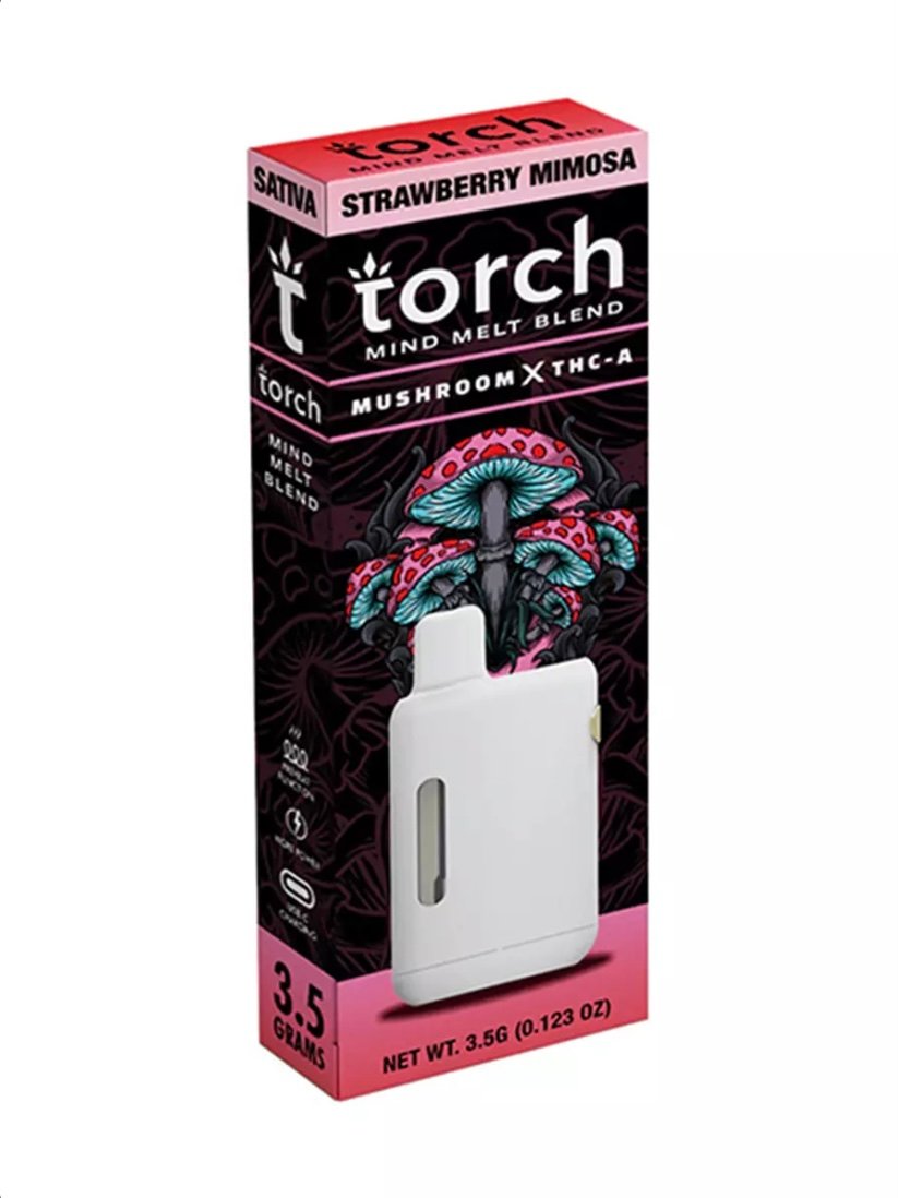 Magic Mushrooms Strawberry Mimosa Torch Mind Melt Mushroom x THC-A Blend Vape 3.5G