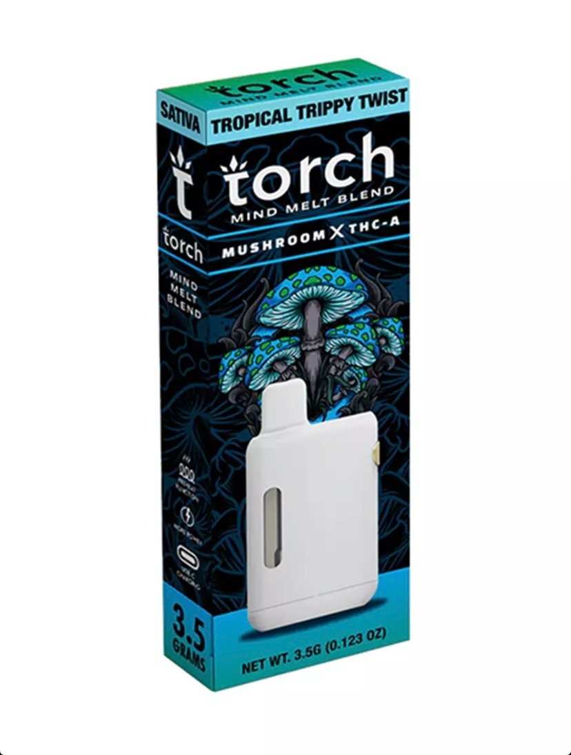 Magic Mushrooms Tropical Trippy Twist Torch Mind Melt Mushroom x THC-A Blend Vape 3.5G