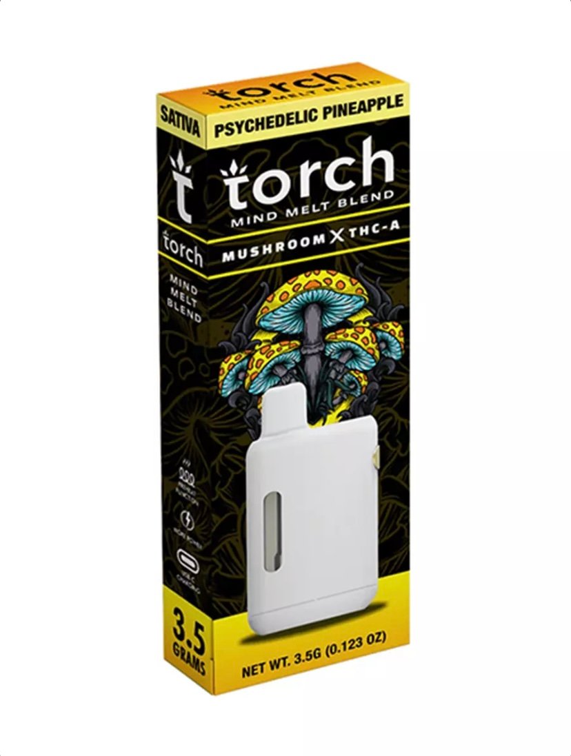 Magic Mushrooms Psychedelic Pineapple Torch Mind Melt Mushroom x THC-A Blend Vape 3.5G