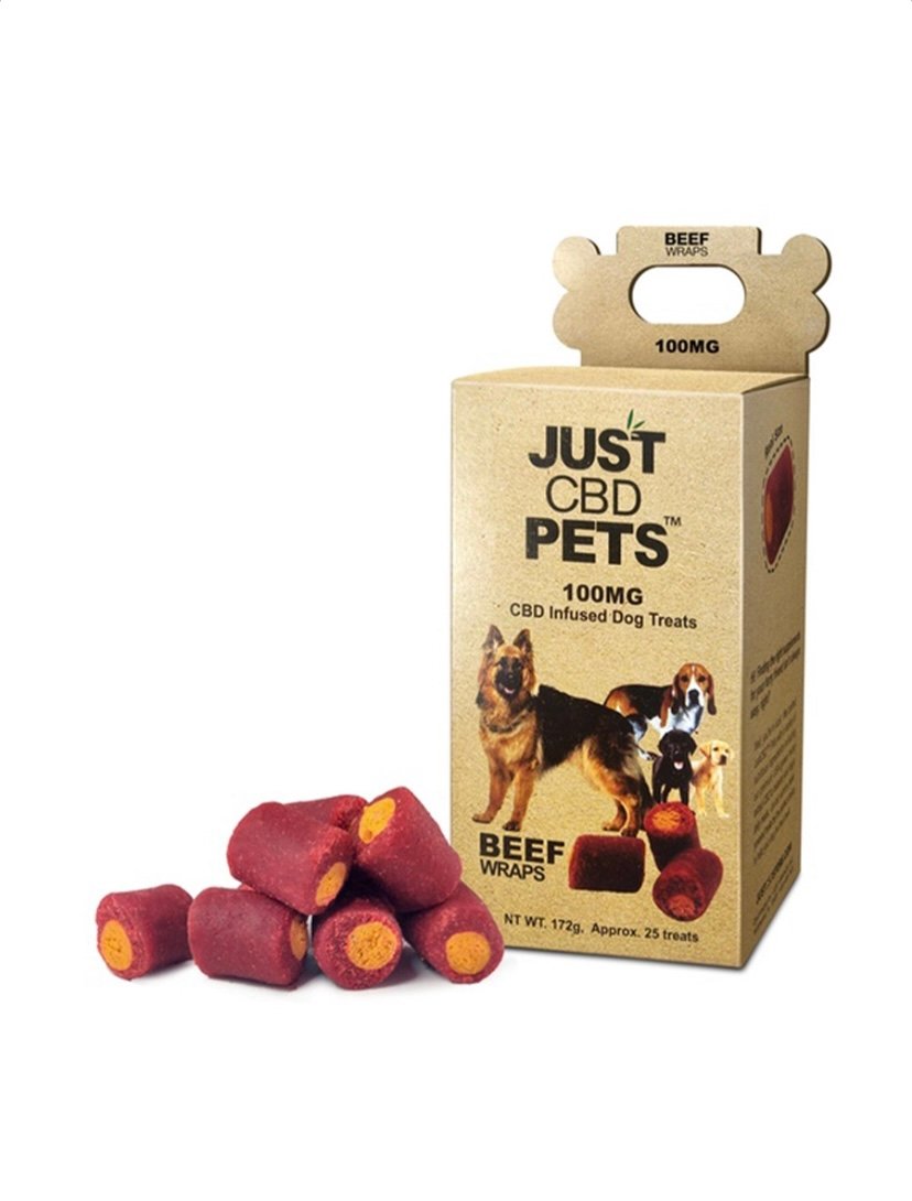 CBD Beef Wraps Just CBD Dog Treats 100mg