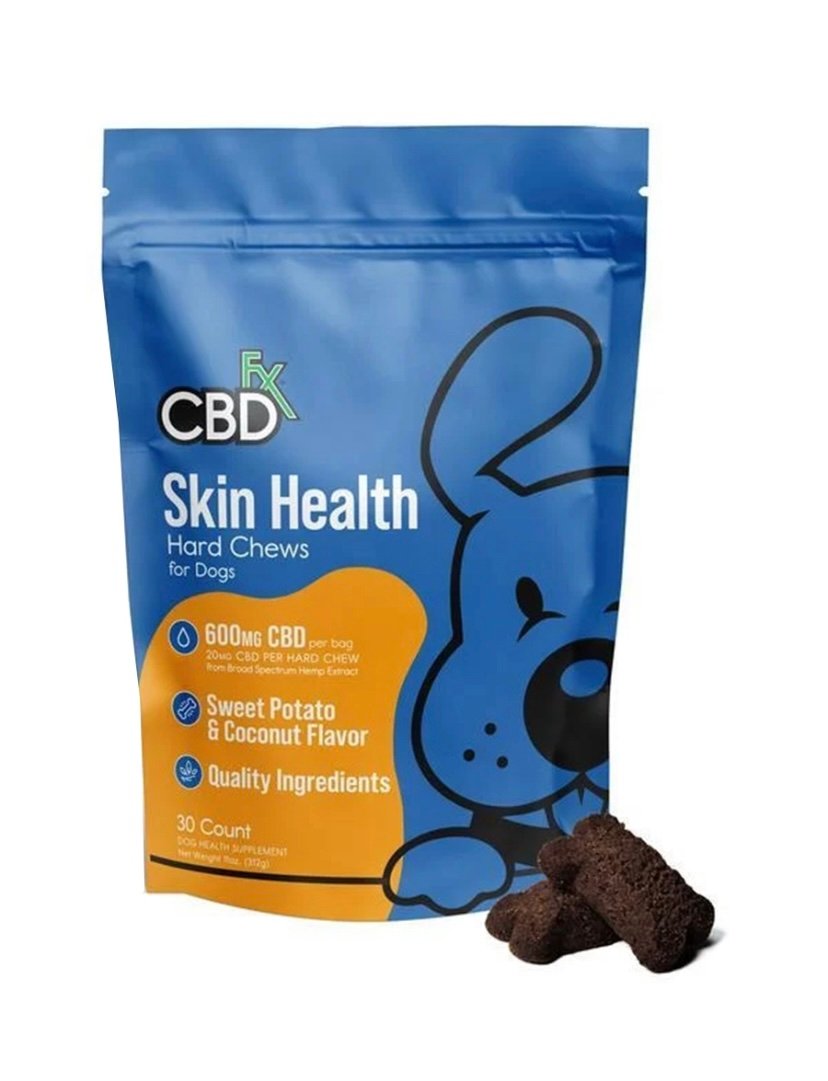 CBD CBDfx Skin Health Hard Chews For Dogs 600mg CBD