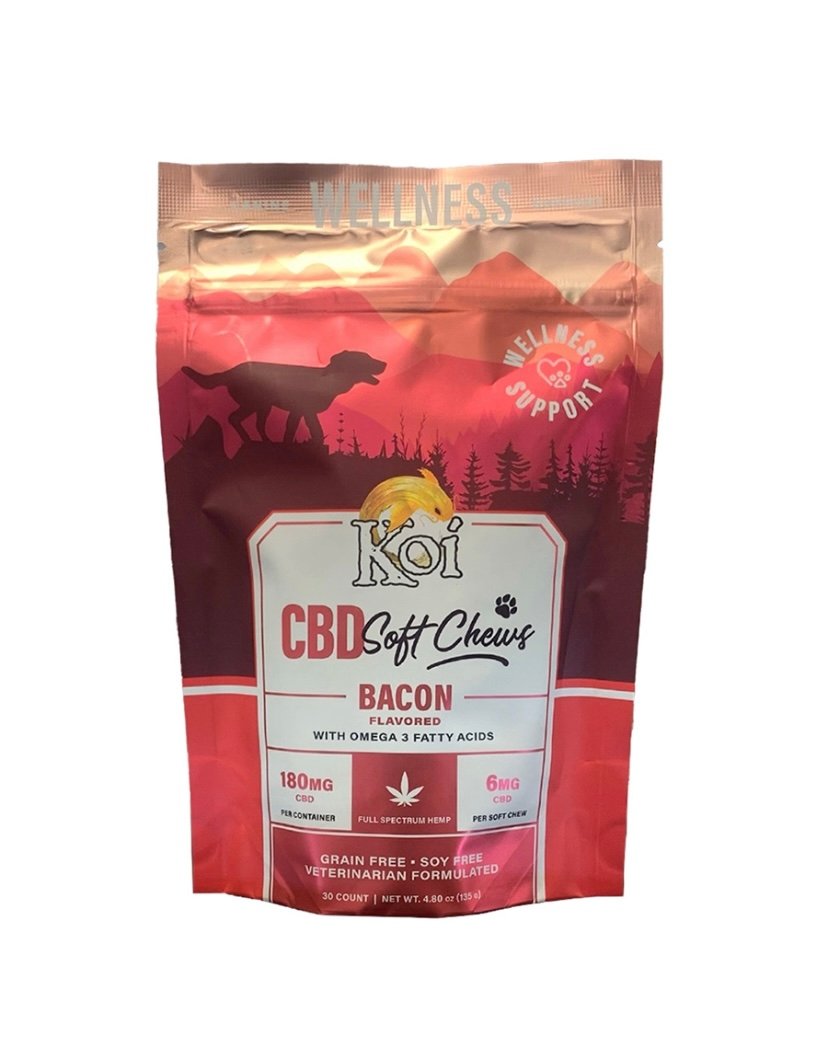 Bacon Koi CBD Soft Chews (Bacon)For Dogs 180 mg