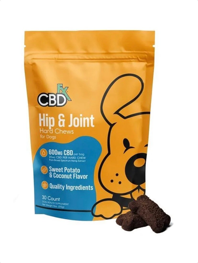 CBD CBDfx Hip & Joint Hard Chews For Dogs 600mg CBD