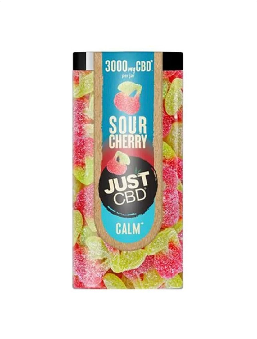 Delta 8 Sour Cherry Just CBD Calming Gummies 3000mg