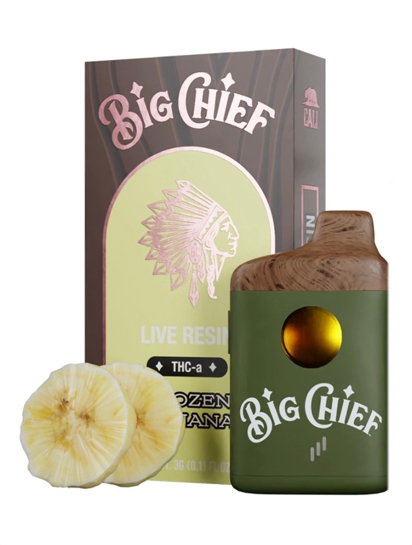 Frozen Frozen Banana Big Chief Live Resin THC-a Disposable Vape 3G