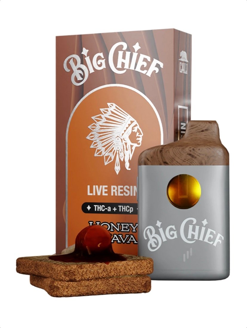 Honey Honey Guava Big Chief Live Resin THC-A+THC-P Disposable Vape 3G