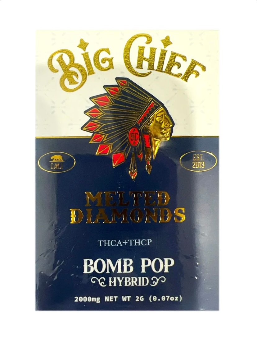 Bomb Bomb Pop Big Chief Melted Diamonds THCA+THCP Cart 2G