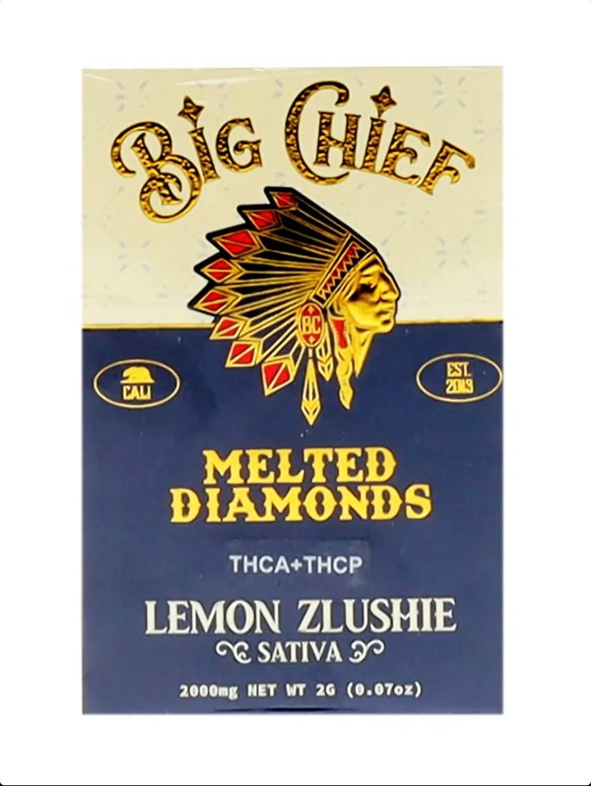 Lemon Lemon Zlushie Big Chief Melted Diamonds THCA+THCP Cart 2G