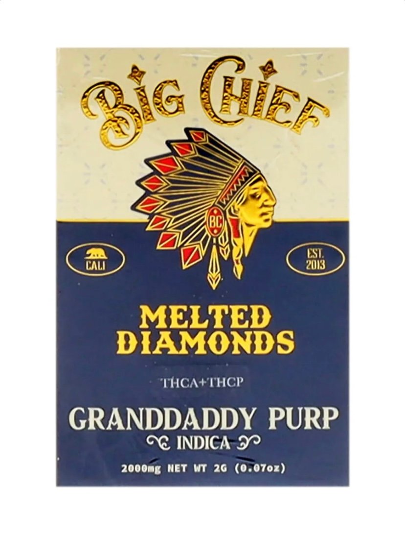 Granddaddy Granddaddy Purp Big Chief Melted Diamonds THCA+THCP Cart 2G