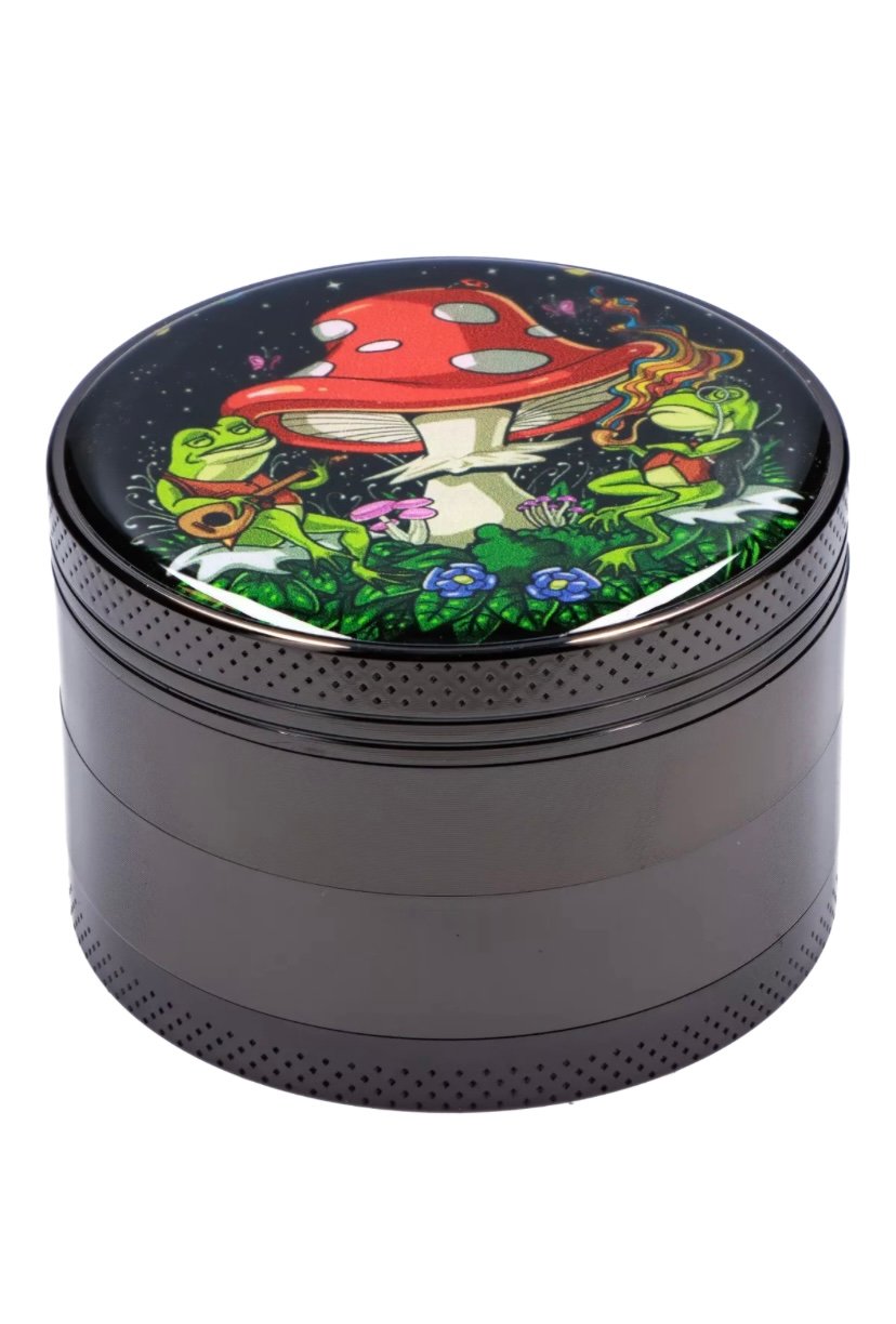 63mm 63mm Chrome w/ Mushroom Frogs Grinder
