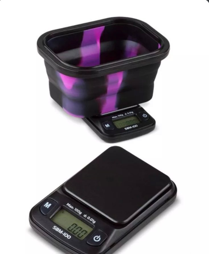 PINK PINK MINI SILICONE BOWL DIGITAL SCALE 100G X 0.01G