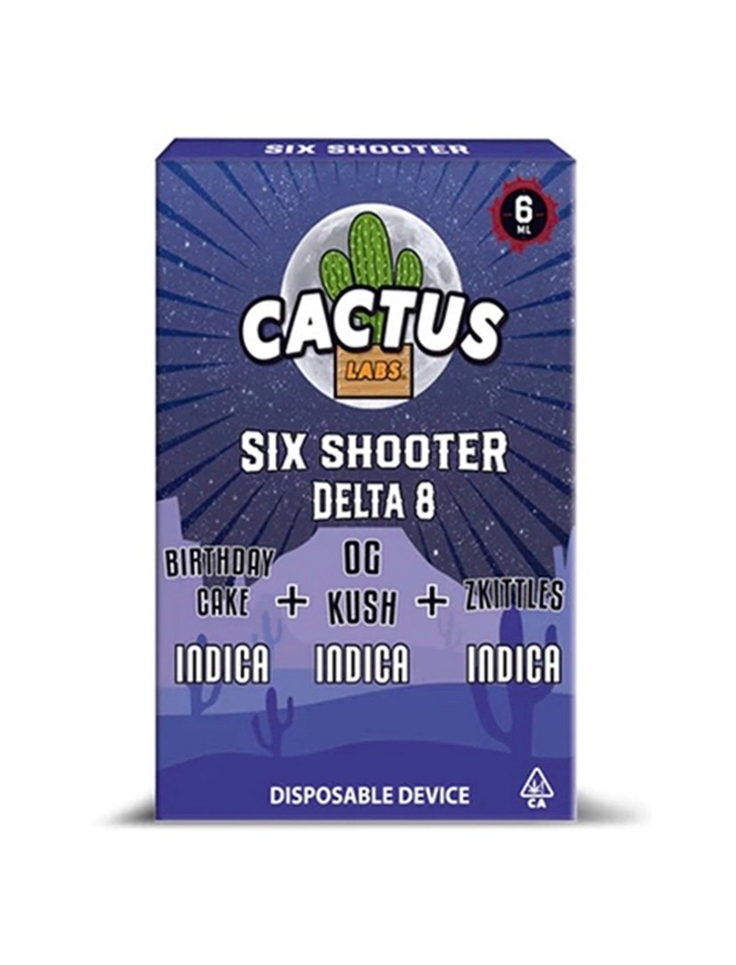 Birthday Birthday Cake | OG Kush | Zkittles Cactus Labs Six Shooter D8 Disposable