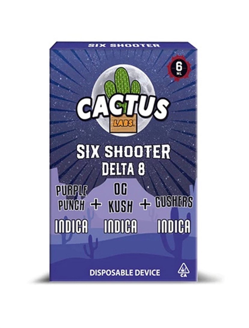 Purple Purple Punch | OG Kush | Gushers Cactus Labs Six Shooter D8 Disposable
