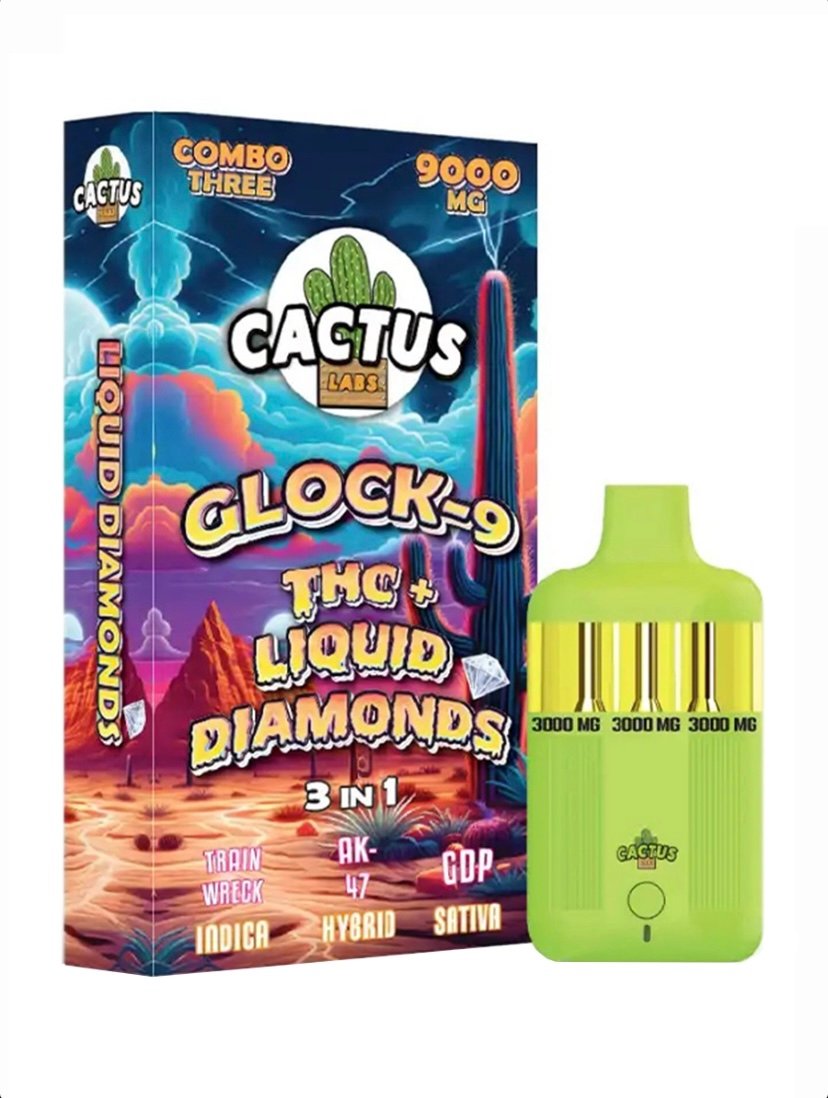 Train Train Wreck | AK-47 | GDP Cactus Labs Glock 9 THC + Liquid Diamonds 3in1 Vape 9000mg