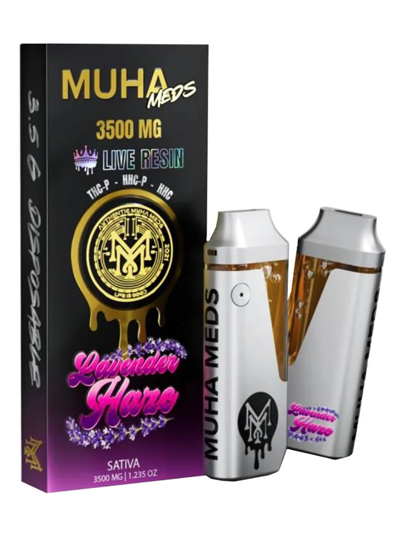 Lavender Lavender Haze Muha Meds Live Resin THCP+HHCP+HHC Vape 3500MG