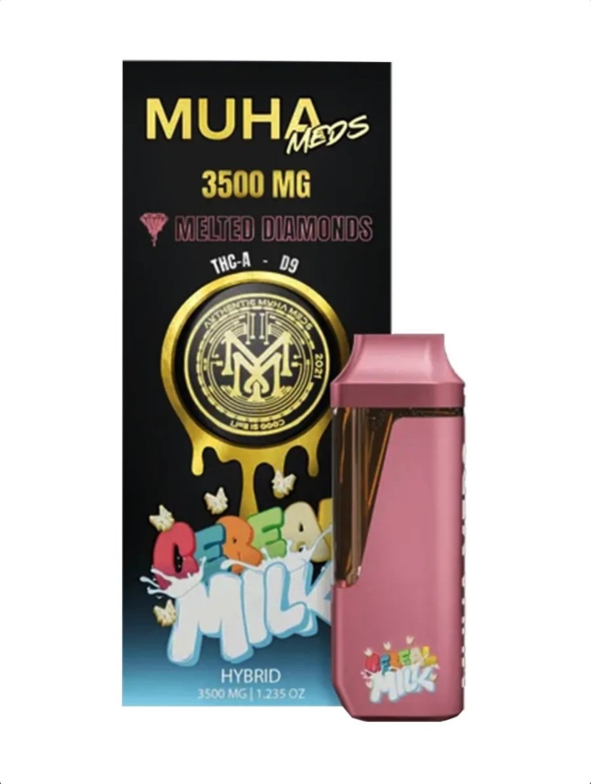 Cereal Cereal Milk Muha Meds THC-A Delta-9 Melted Diamonds Disposable 3.5G