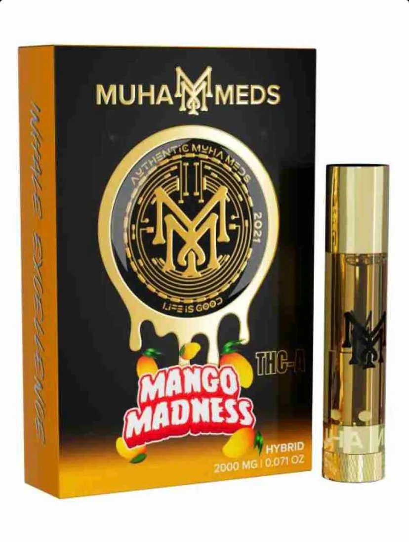 Mango Mango Madness Muha Meds THC-A Cartridge 2G