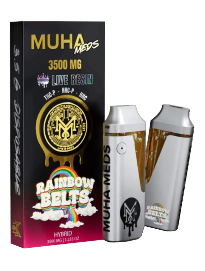 Rainbow Rainbow Belts Muha Meds Live Resin THCP+HHCP+HHC Vape 3500MG