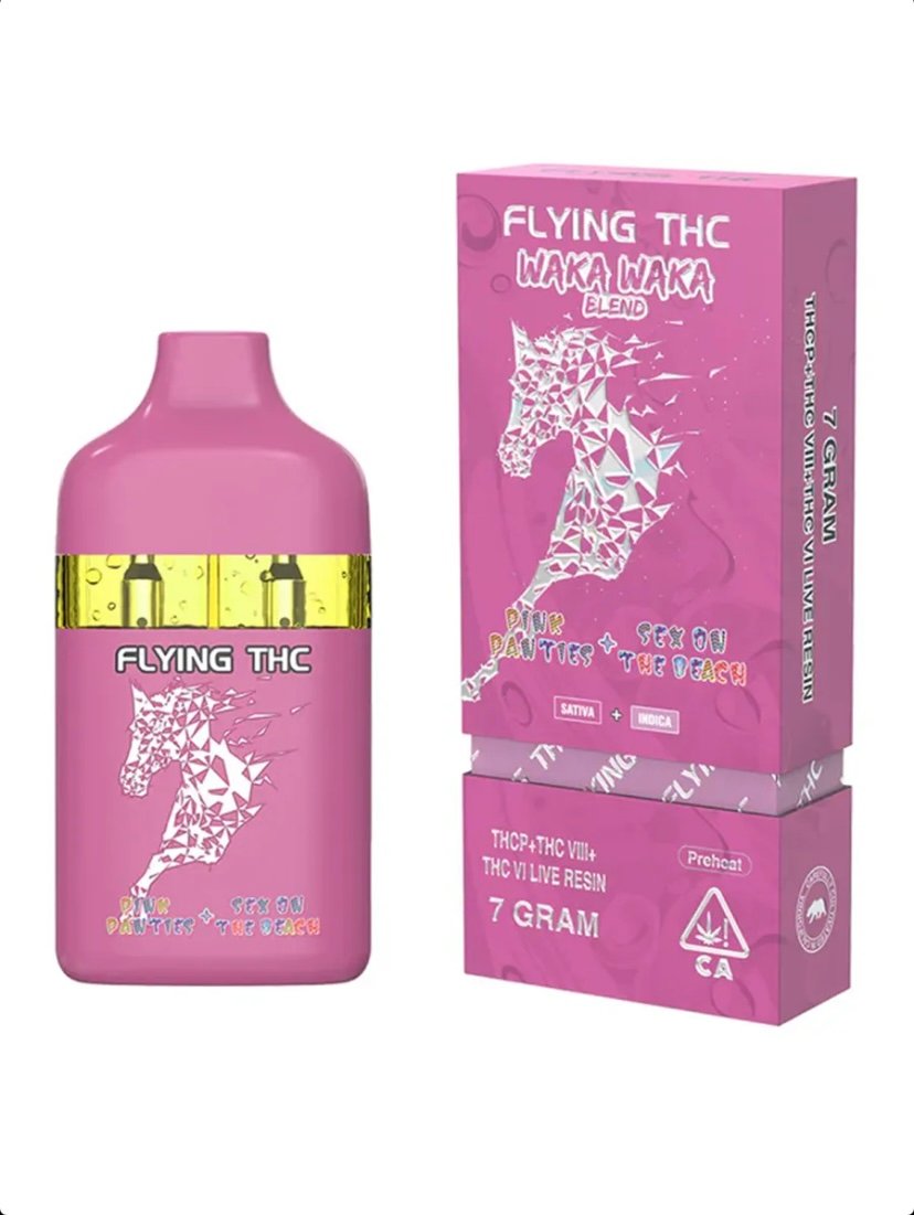 Delta 8 Pink Panties + Sex On The Beach Flying Horse THC Waka Waka Blend Disposable 7G