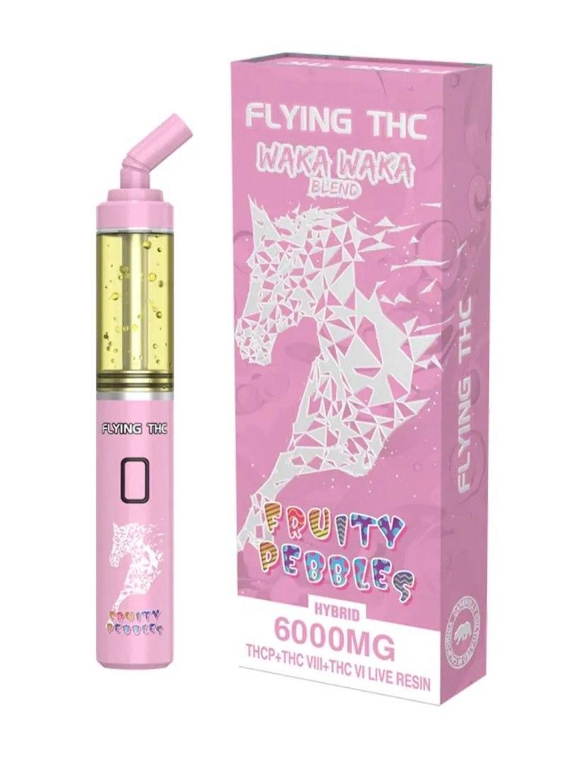 Delta 8 Fruity Pebbles Flying Horse THC Waka Waka Blend Disposable 6000MG