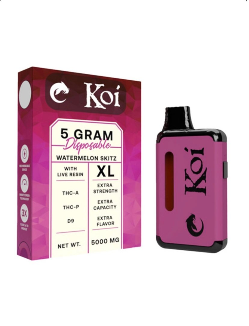 CBD Watermelon Skitz Koi THCA + THCP + D9 Disposable 5G