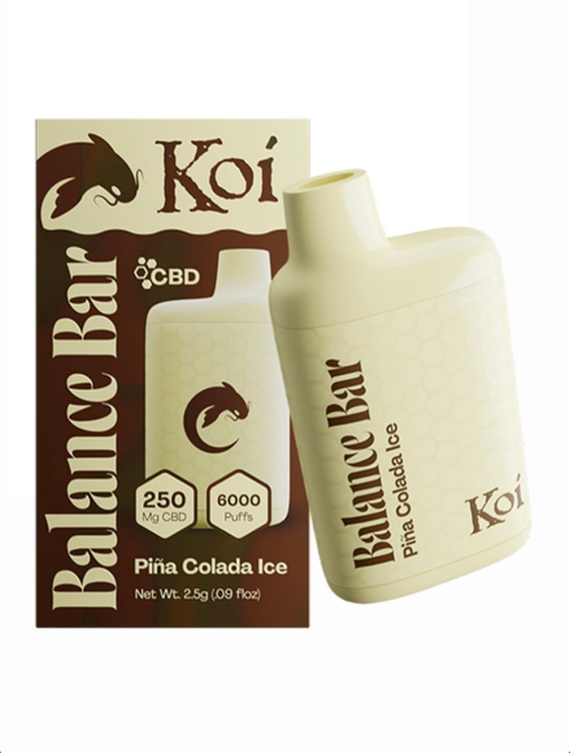 CBD Pina Colada Ice KOI Balance Bar CBD 6000 Puffs Disposable Vape