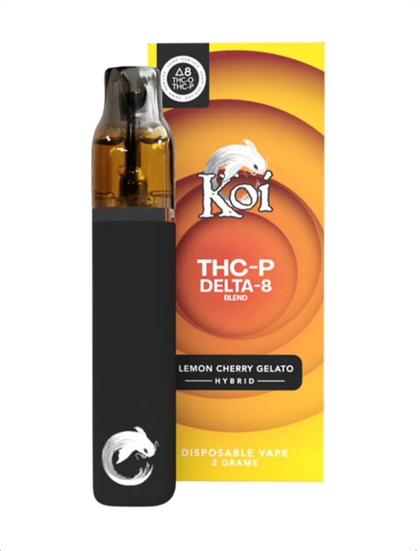 CBD Lemon Cherry Gelato Hybrid Koi D8 Blend Vape 2G