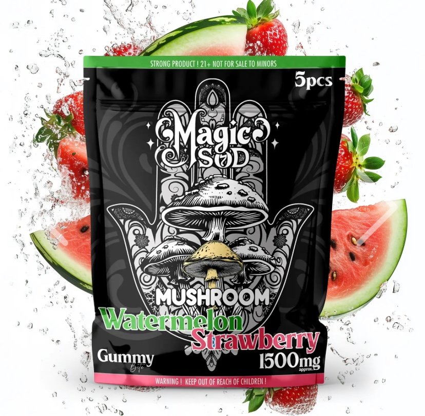 Delta 8 Mushroom Watermelon Strawberry Gummies 1500mg