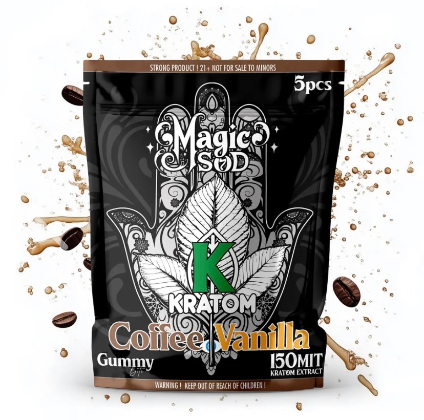 Delta 8 Kratom Coffee Vanilla Gummies 150 MIT Kratom Extract